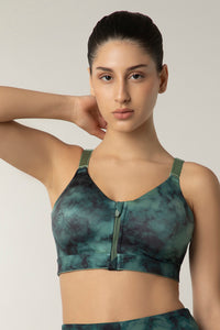 Energize Intense Sports Bra  - Marble Green Print - color option