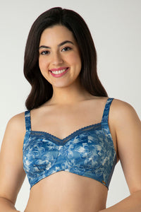 Demure Non-Padded Non-Wired Contour Bra - Floral Fusion Print - color option