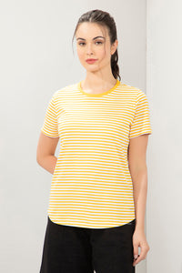 Essential Stripe Tee - Golden Rod Stripes - color option