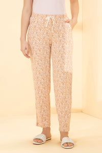 Full Length PJ Bottom - Peach Tropical Print - color option