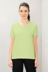 Eseential V-Neck Tee - Shadow Lime - color option