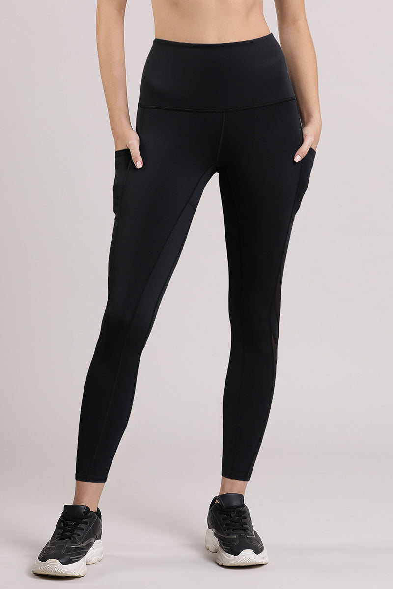 Energize Panelled Tights - Black - Image 1 of 5