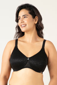 Mystic Elegance Non-padded Wired Minimizer Bra - Black - color option