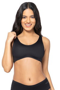 Invisi Ease Padded Non-Wired Slip-On Bra - Black - color option