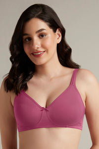 Chic Comfort Non-Padded and Non-Wired Cotton Bra - Malaga - color option