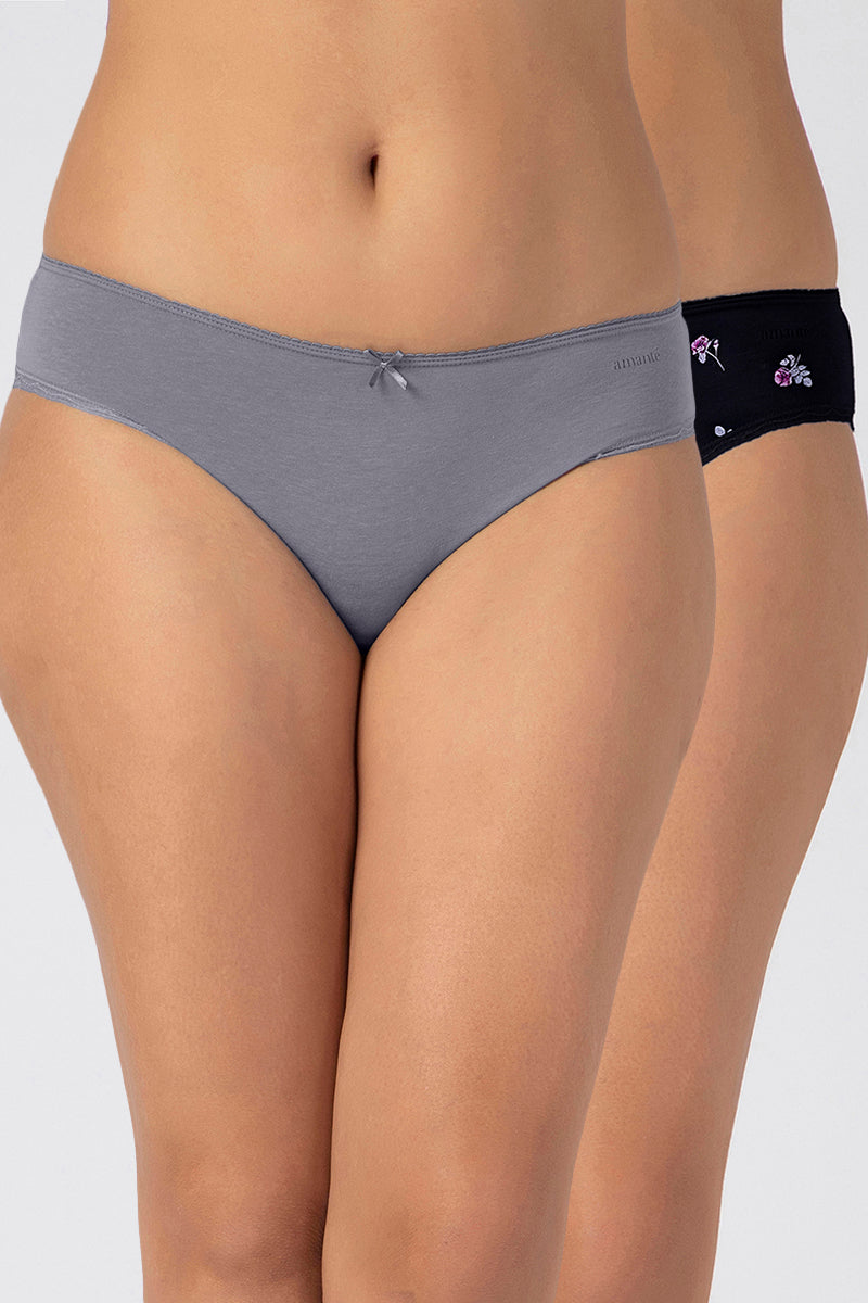 Lace Edge Bikini Panty (Pack of 2 Prints & Colors May Vary) - Mixed Assorted - Image 3 of 10