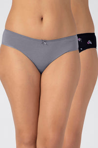 Lace Edge Bikini Panty (Pack of 2 Prints & Colors May Vary) - Mixed Assorted thumbnail 3