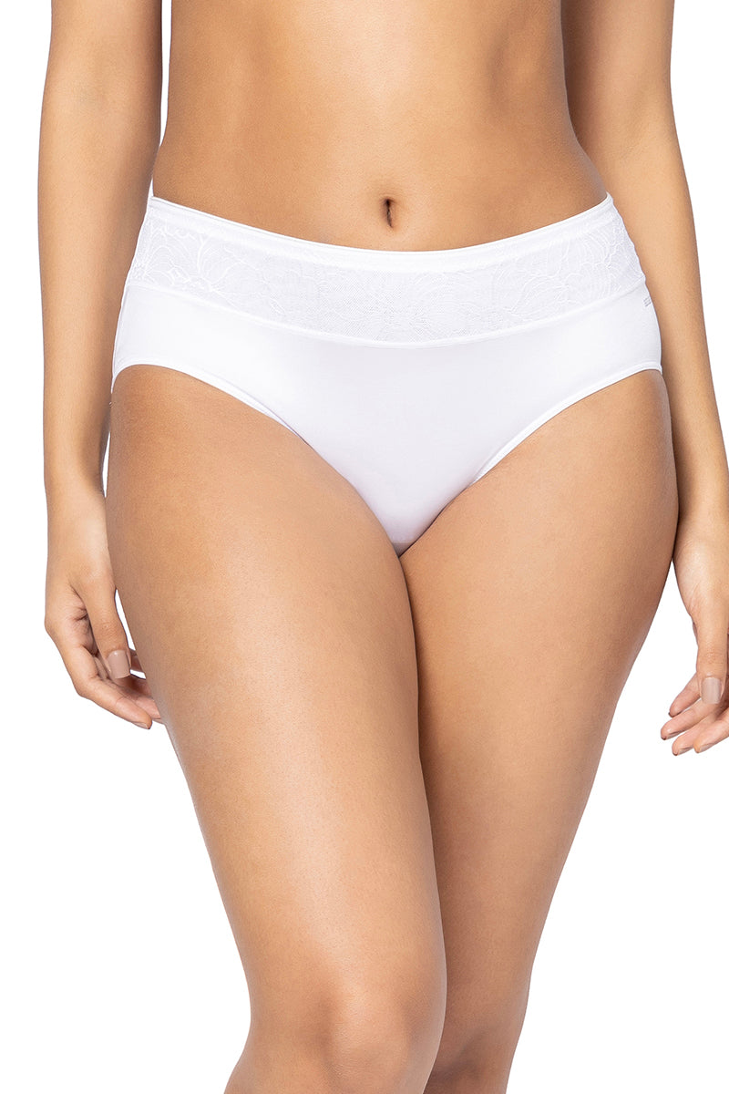 Elegant Support Hipster Panty - White