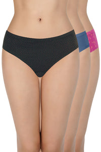 100% Cotton Bikini Panty Pack (Pack of 3) - D009 - Multi thumbnail 1
