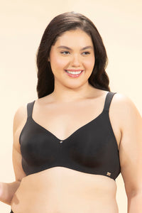 Sophistique Ease Non-Padded Wired Minimizer Bra - Black thumbnail 1