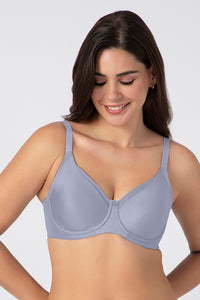 Chic Contour Non-Padded Wired Minimizer Bra - Soft Gray - color option