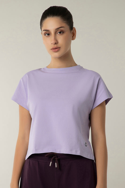 Essential Crop Top - Digital Lavender