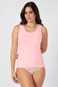 Broad Strapped Body Hugging Tank Top - Mary's Rose thumbnail 1