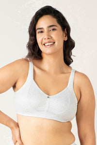 Mystic Poise Non-padded Non-wired Minimizer Bra - White thumbnail 1