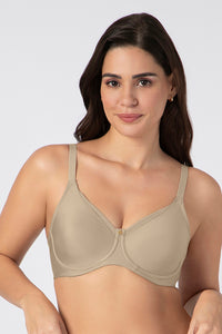 Chic Contour Non-Padded Wired Minimizer Bra - Sandalwood thumbnail 1