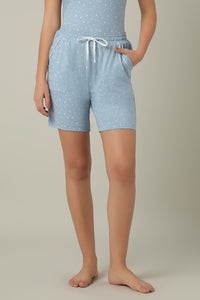 Sleep Shorts - Celestial Blue Print thumbnail 1