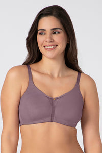 Chic Smooth Non-Padded Non-Wired Minimizer Bra - Grape Shake - color option
