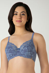 Luxe Support Non-Padded Wired Bra  - Moonlight Blue thumbnail 1
