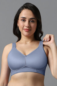 Airy Padded Non-wired Support Bra - Eventide thumbnail 1