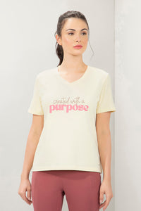 Essential V-Neck Printed Tee - Purpose Print thumbnail 1
