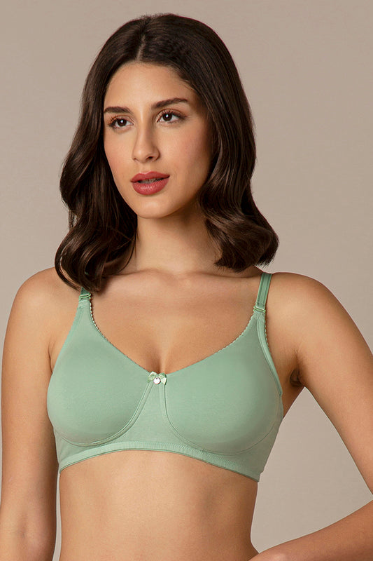 All Day Comfort Non-padded & Non-wired Bra - Greyed Jade