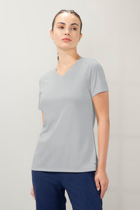 Energize Short Sleeve V-Neck Active T-Shirt - Dawn Blue - color option