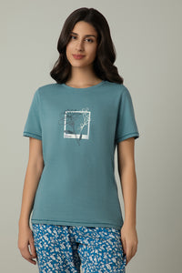 Scoop Neck Sleep Tee - Bloom Print - color option