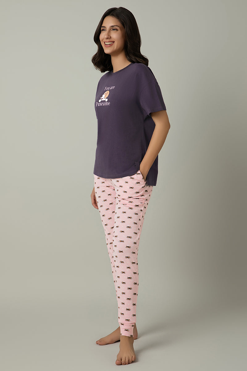 Sleep Joggers Set - Puppy Love Print - Image 2 of 6