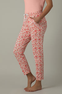 Full Length PJ Bottom - Peach Floral Print thumbnail 2