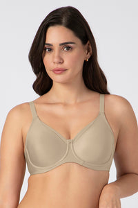 Chic Contour Non-Padded Wired Minimizer Bra - Sandalwood thumbnail 2