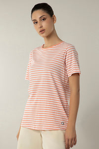 Essential Stripe Tee - Plum Stripes thumbnail 2