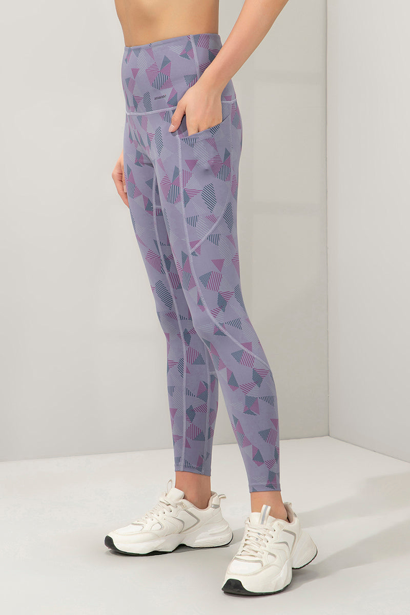 Flaunt Fashion Tights - Stripy Geo Print