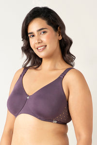 Mystic Curves Non-padded Wired Minimizer Bra - Vintage Voilet thumbnail 2