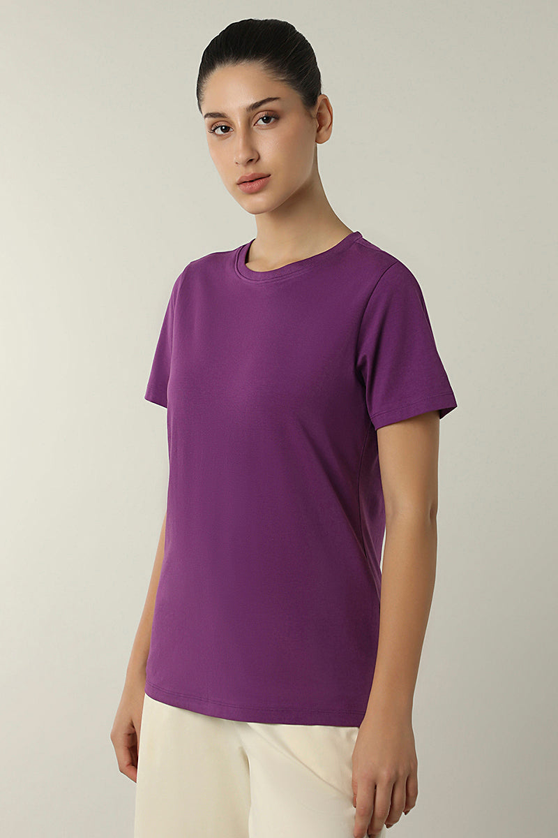 Essential Printed Tee - Imperial Purple - Image 2 of 5