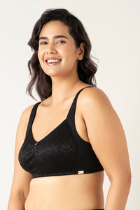 Mystic Poise Non-padded Non-wired Minimizer Bra - Black thumbnail 2