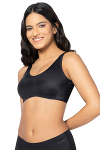 Invisi Padded Non-Wired Effortless Bralette - Black thumbnail 2