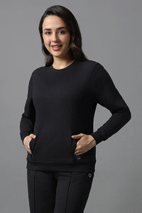 Essential Fleece Sweatshirt - Black thumbnail 2
