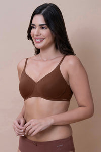 Breathe Bliss Padded Non-Wired T-Shirt Bra - Cambridge Brown thumbnail 2