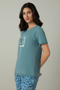 Scoop Neck Sleep Tee - Bloom Print thumbnail 2