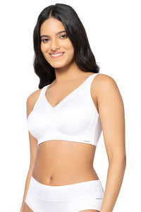 Elegant Support Non-Padded Non-Wired Bra - White thumbnail 2