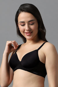 Airy Padded Wired Bra - Black thumbnail 2