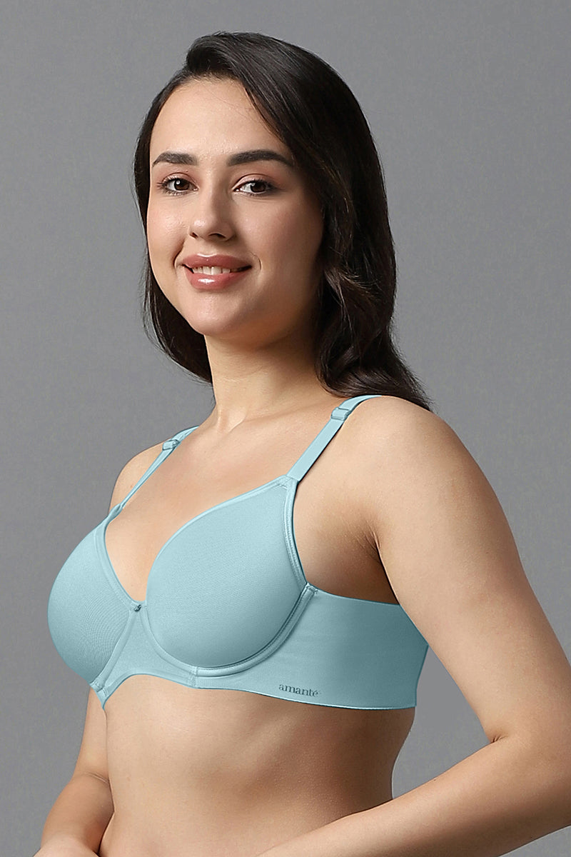 Airy Padded Wired Bra - Porcelain Blue