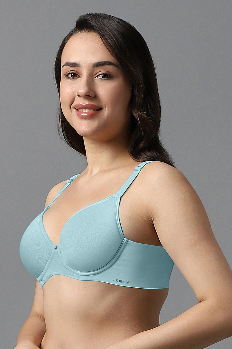 Airy Padded Wired Bra - Porcelain Blue - Image 2 of 5