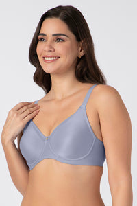 Chic Contour Non-Padded Wired Minimizer Bra - Soft Gray thumbnail 2