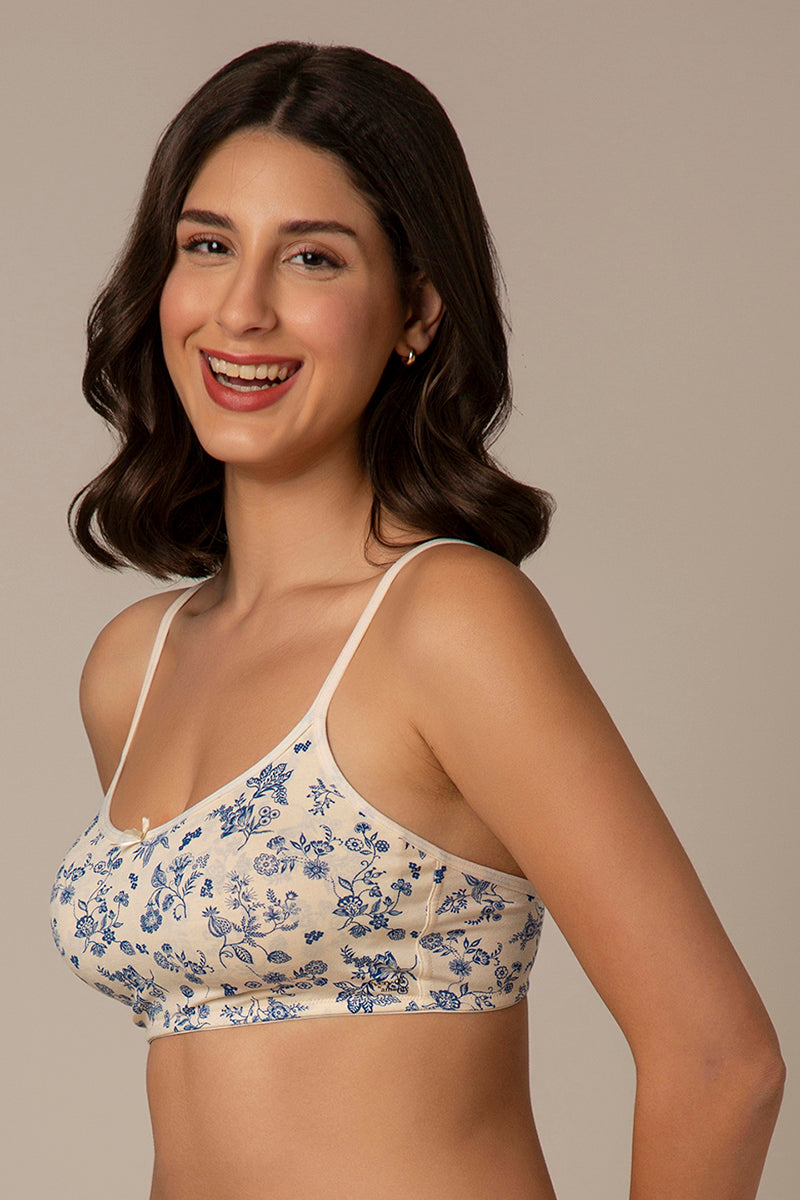 Daily Support Non Padded Non-Wired Cotton Bra - Floral Print