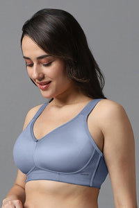 Airy Padded Non-wired Support Bra - Eventide thumbnail 2