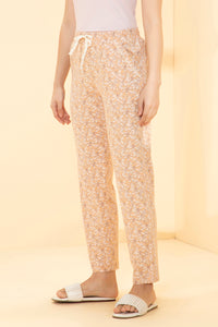 Full Length PJ Bottom - Peach Tropical Print thumbnail 2