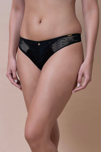 Amore Lace Thong - Black thumbnail 2
