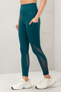 Energize Panelled Tights - Reflecting Pond thumbnail 2