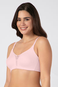 Chic Smooth Non-Padded Non-Wired Minimizer Bra - Pink Dogwood thumbnail 2